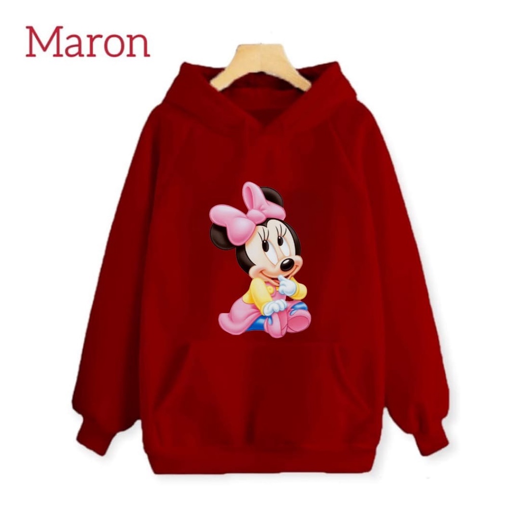 Hzl_outfit Sweater Hoodie Anak Perempuan Minie Baby