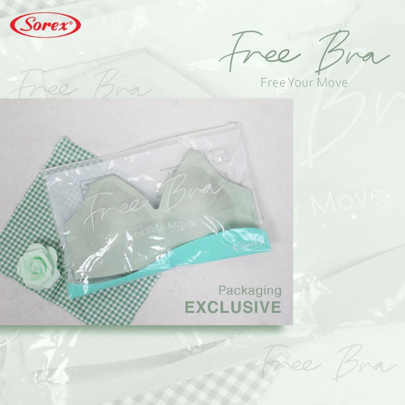 Bra Sorex Ab 057 Free Bra Busa sedang tanpa kawat kait tiga seamless bra AB 057