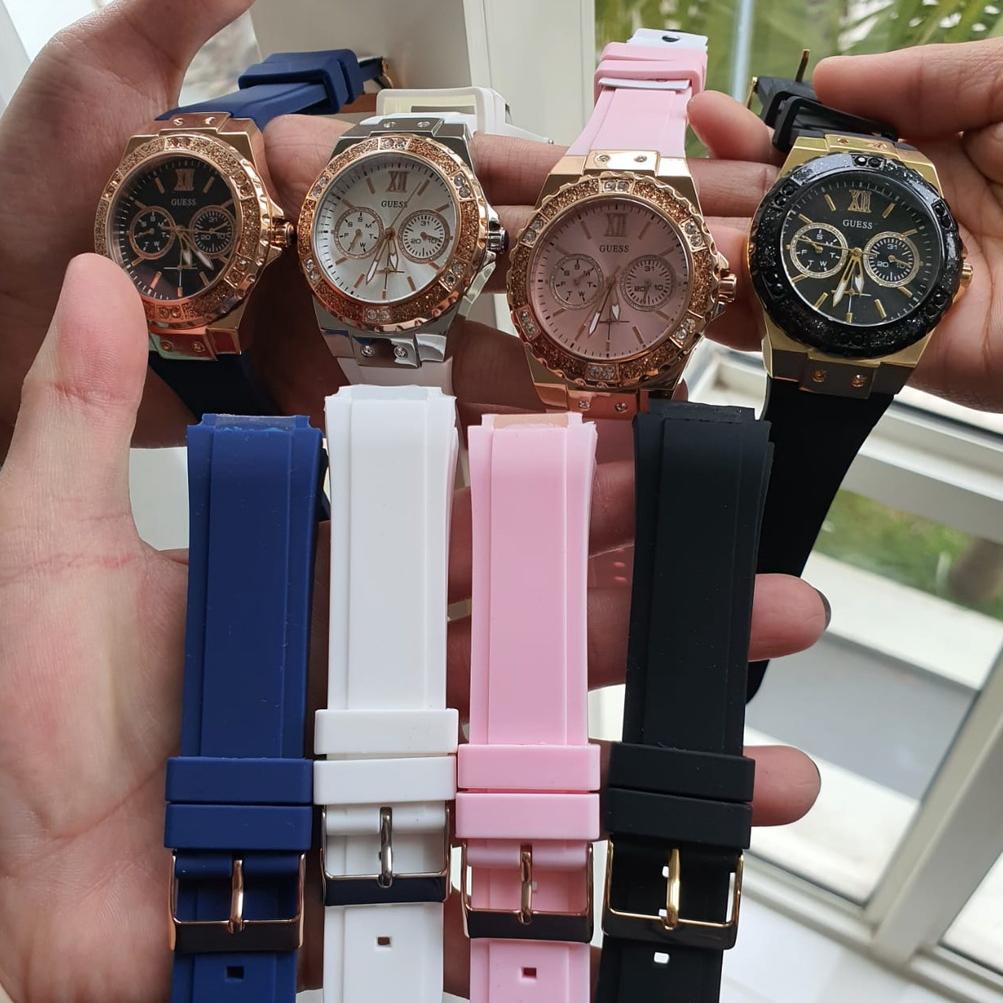 [FE9SC6974] Tali Jam Tangan Guess Rubber Strap Jam Tangan Guess  W1053L1 W1053L2 W1053L3 W1053L7