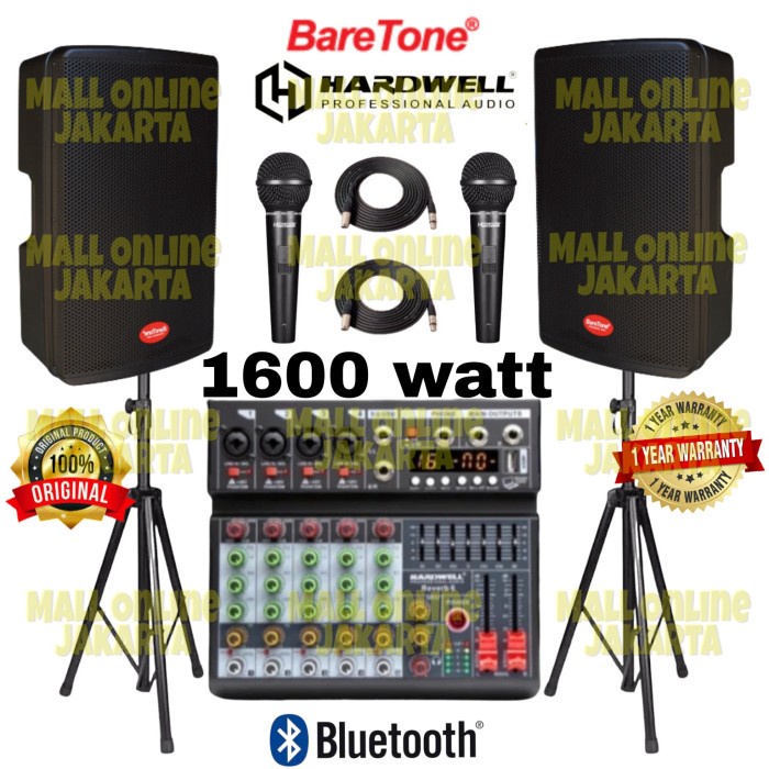 Paket Sound system Cafe Baretone 15 inch Speaker aktif live musik