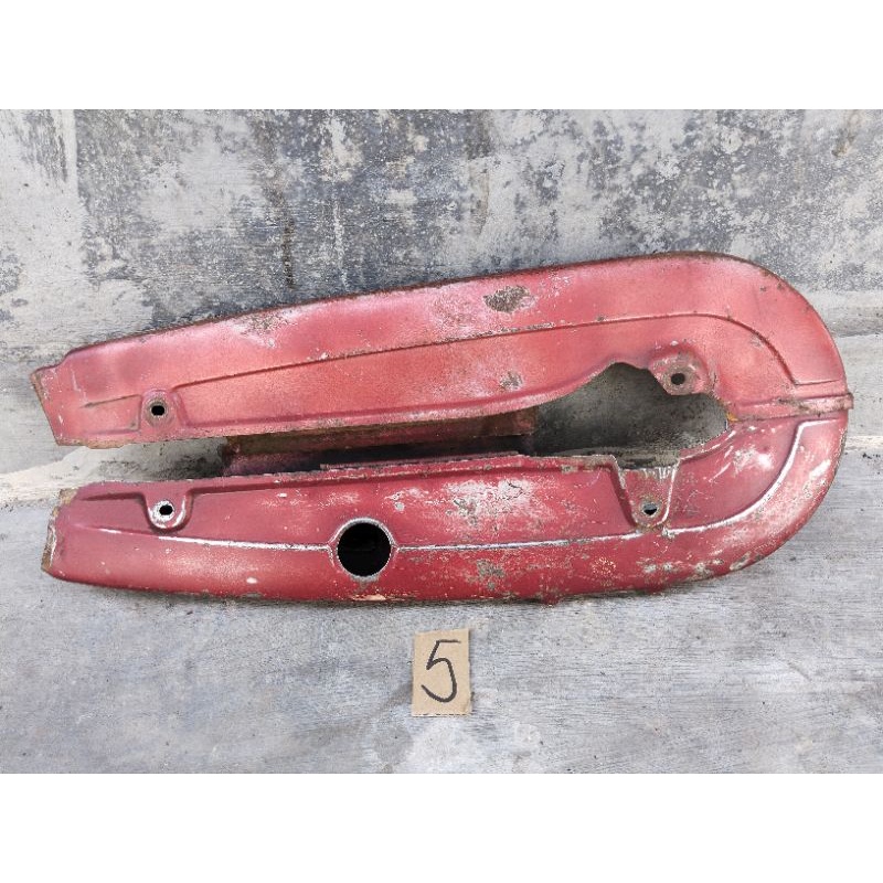 katengkas tutup rantai stangkas merah original paint honda GL 100 125 cb k5 original second no 5