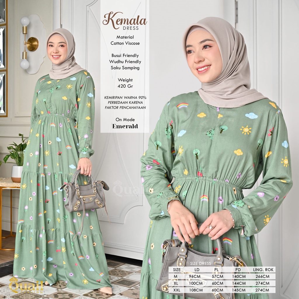 Quail Hijab - KEMALA EXCLUSIVE DRESS ORI QUAIL