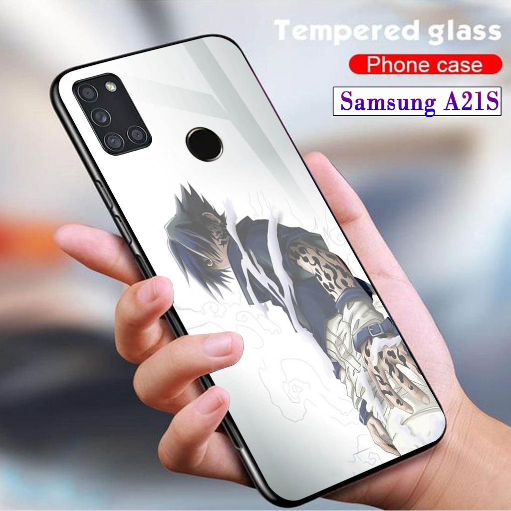 Softcase Glass Kaca SAMSUNG A21S - Case Hp Pelindung Handphone SAMSUNG A21S [ A87]