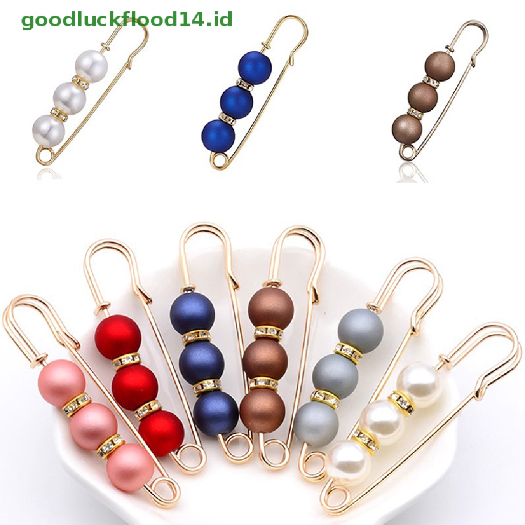 [GOOGFOUR] Manik-manik Besar Besar Peniti Simulasi Mutiara Berlian Imitasi Bros Rok Pinggang Gesper [TOP]