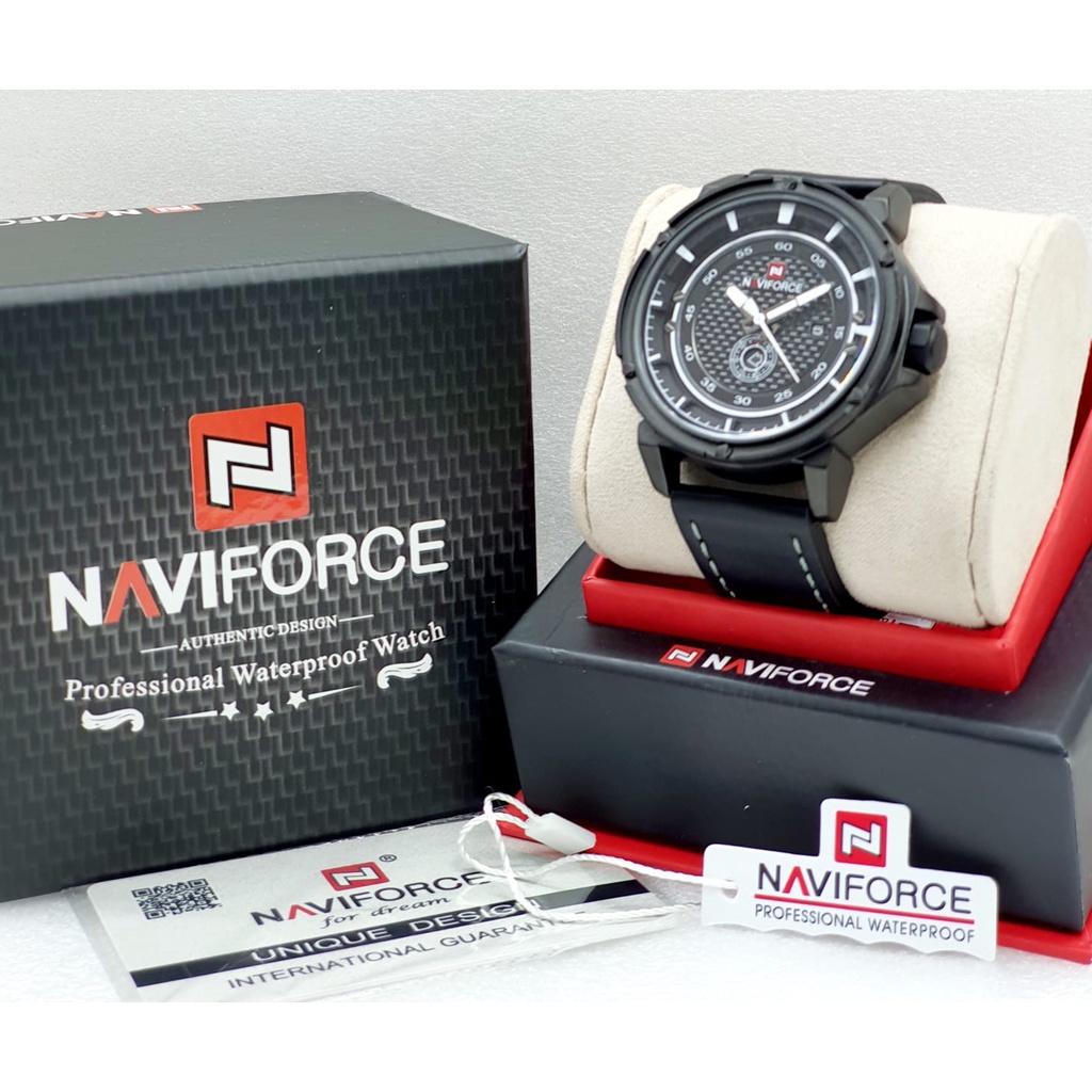 BEST SELLER JAM TANGAN PRIA NAVIFORCE 9083 ORIGINAL I146 TALI KULIT TANGGAL AKTIF DM 5.2 FREE BOX &amp; BATERAI || JAM TANGAN FASHION PRIA JAM TANGAN COWOK MURAH