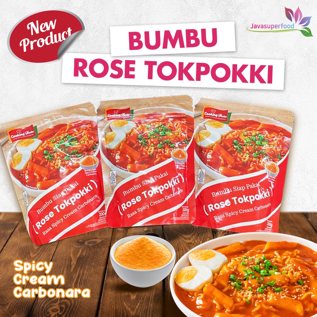 Bubuk Saus Tokpokki  Rose Tteokbokki  Spicy Cream Carbonara Tteokbokki 1KG