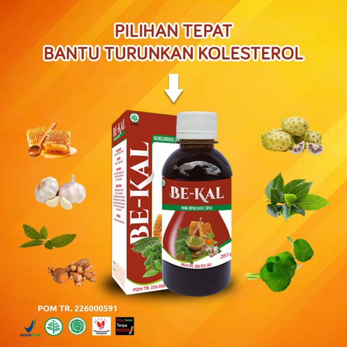 

Madu Penurun Kolesterol Be-kal Madu BE-KAL Original BPOM Herbal Kolesterol & Hipertensi