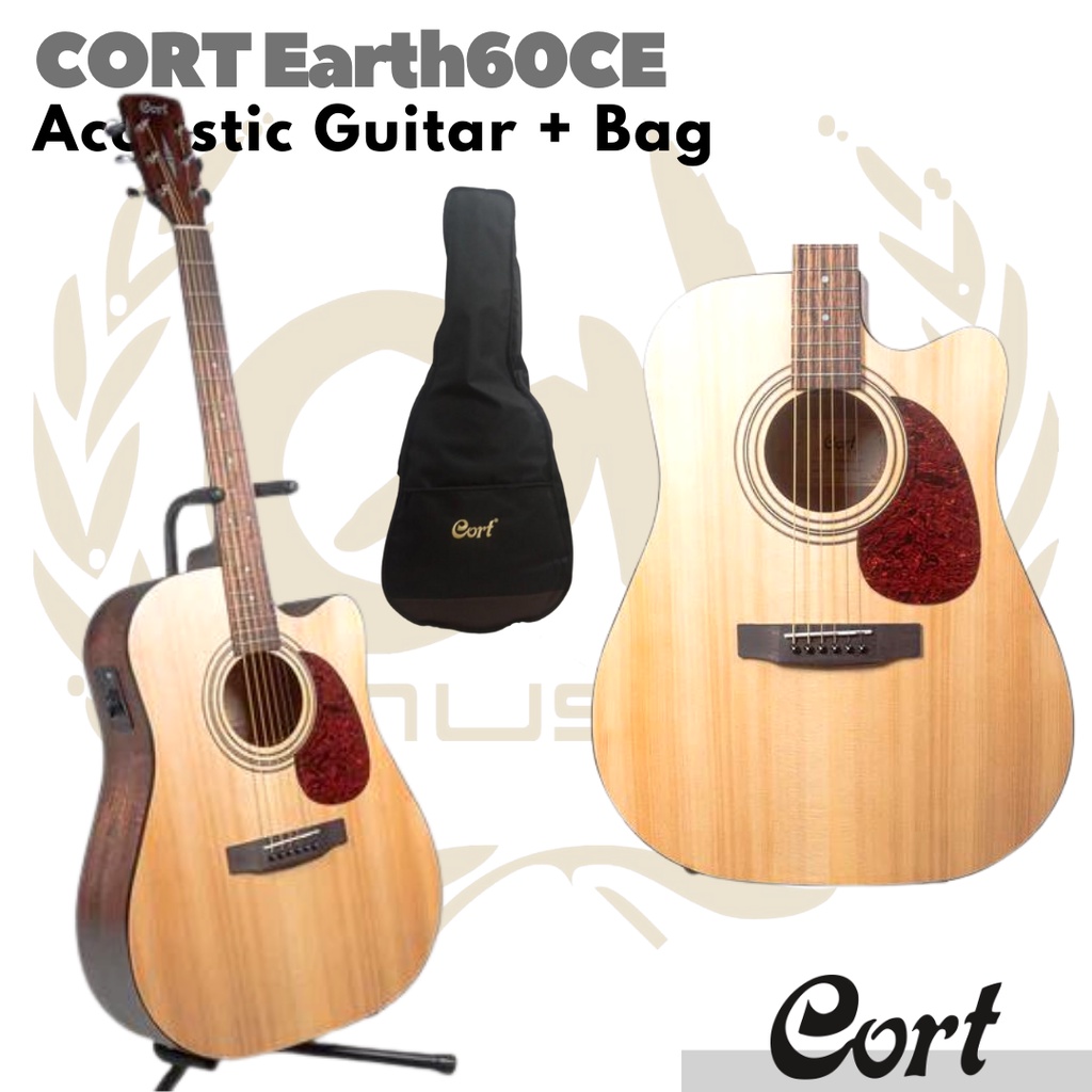 CORT Earth60CE Acoustic Electric Guitar | Gitar Akustik Elektrik