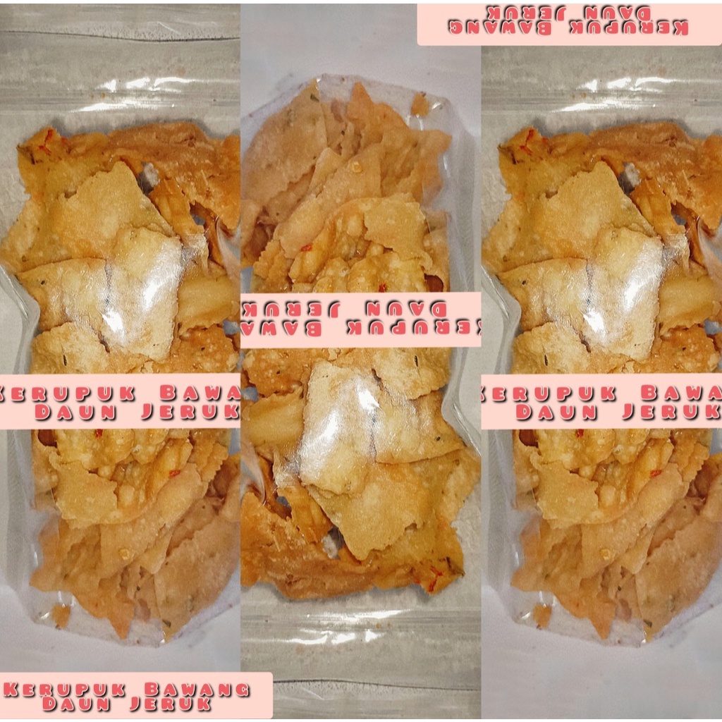 

Kerupuk Bawang Daun Jeruk Kemasan 150 gr