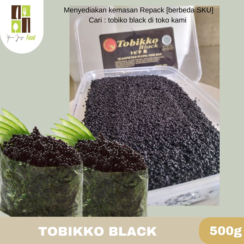 Tobiko Telur Ikan Sushi Orange/Hijau/Wasabi/Black 500g