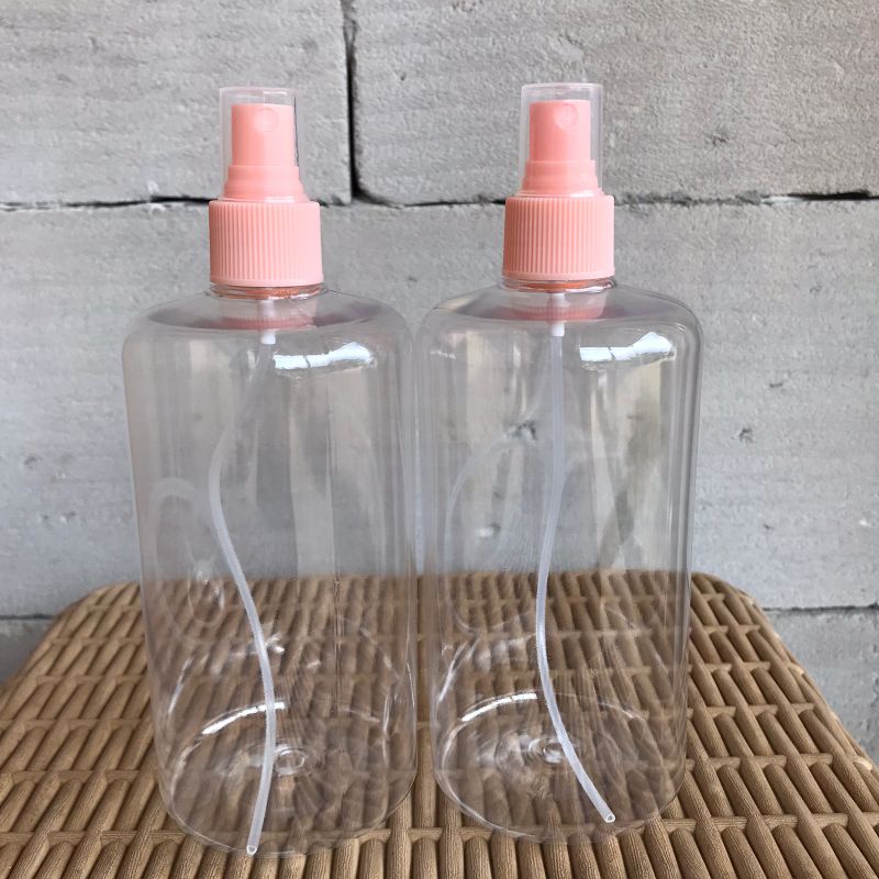 Botol 500ml bening spray peach