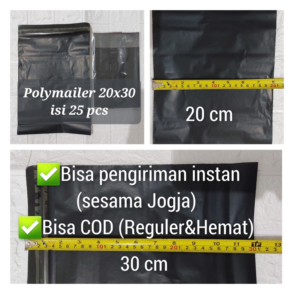 

[25 PCS] PLASTIK POLYMAILER 20X30 DOFF ISI 25 PCS