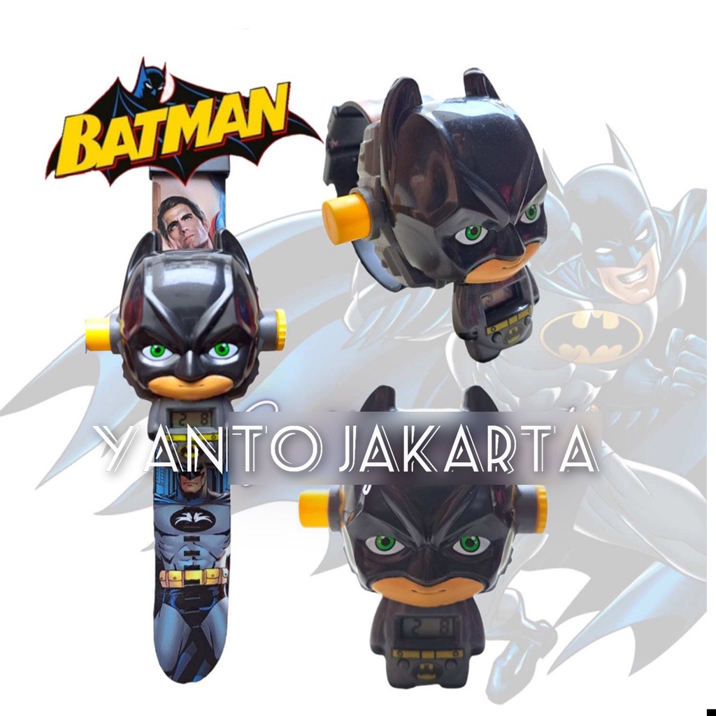 JAM TANGAN ANAK LAKI LAKI KARAKTER BATMAN PROYEKTOR