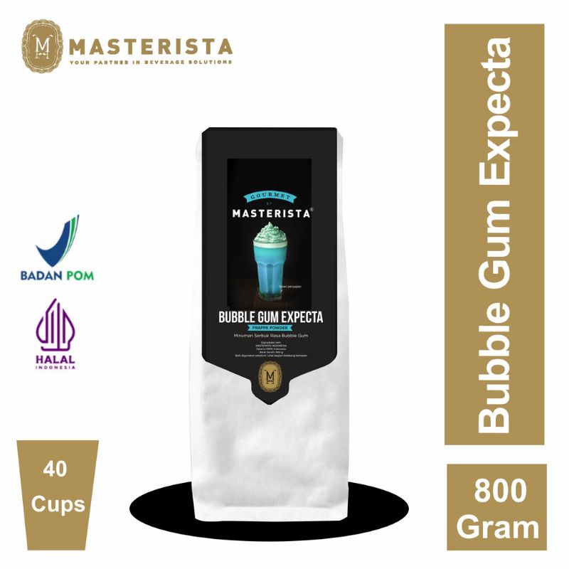 

Masterista powder bubble gum expecta / bubuk minuman rasa permen karet / powder drink bubble gum