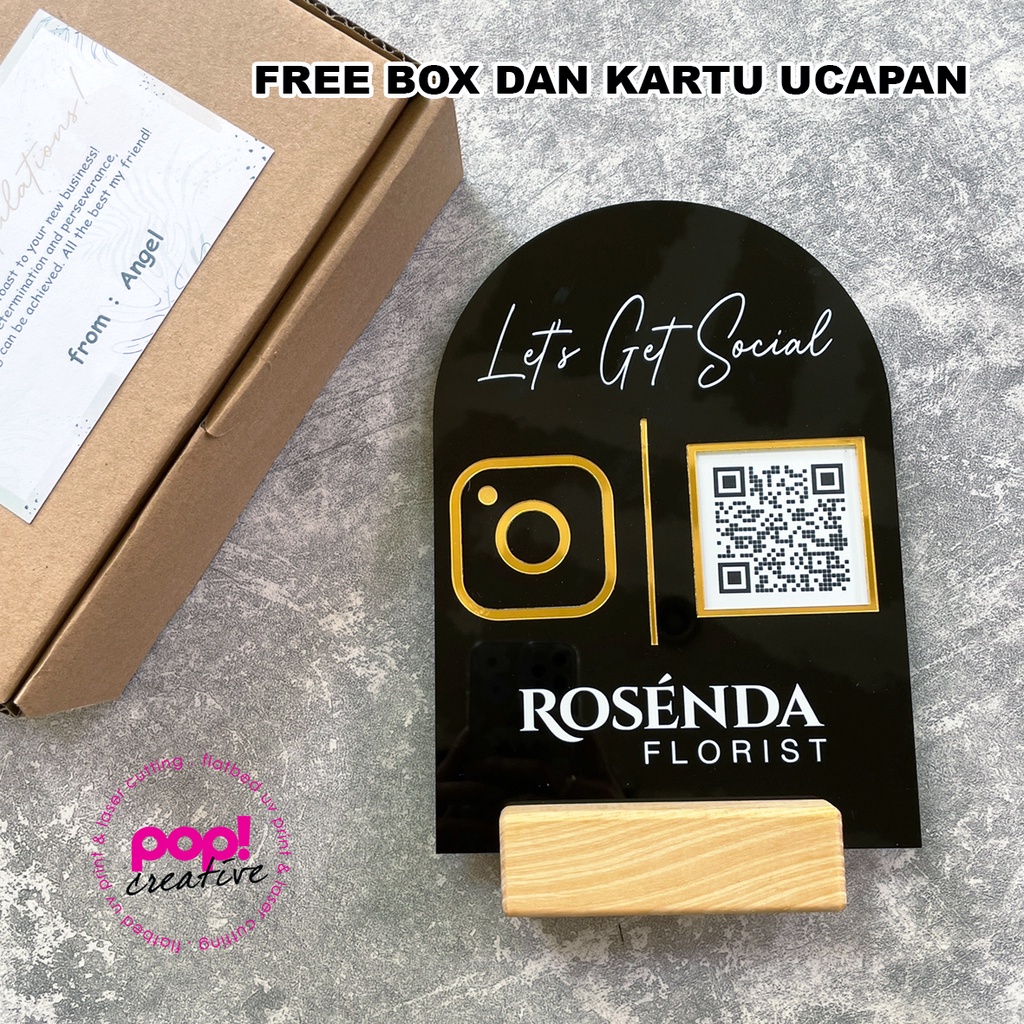 Kado Pembukaan Toko Social Media Sign Hiasan Congratulations