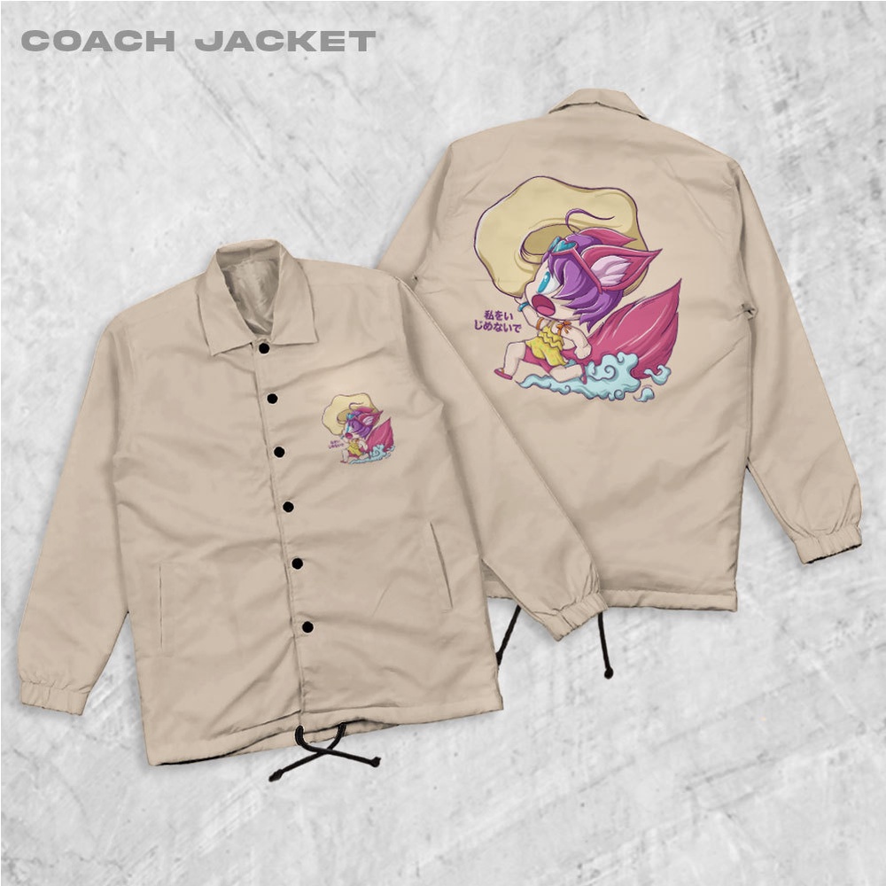 Fortglass NANA Coach Jaket Polos Pria Jaket Parasut Unisex Coach Pria Lengan Panjang