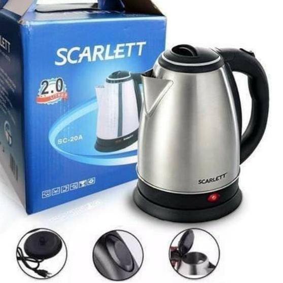 Discount | KF7 | COD TEKO LISTRIK SCARLETT 2 LITER HIGH QUALITY/TEKO PEMANAS AIR/TEKO LISTRIK MURAH/