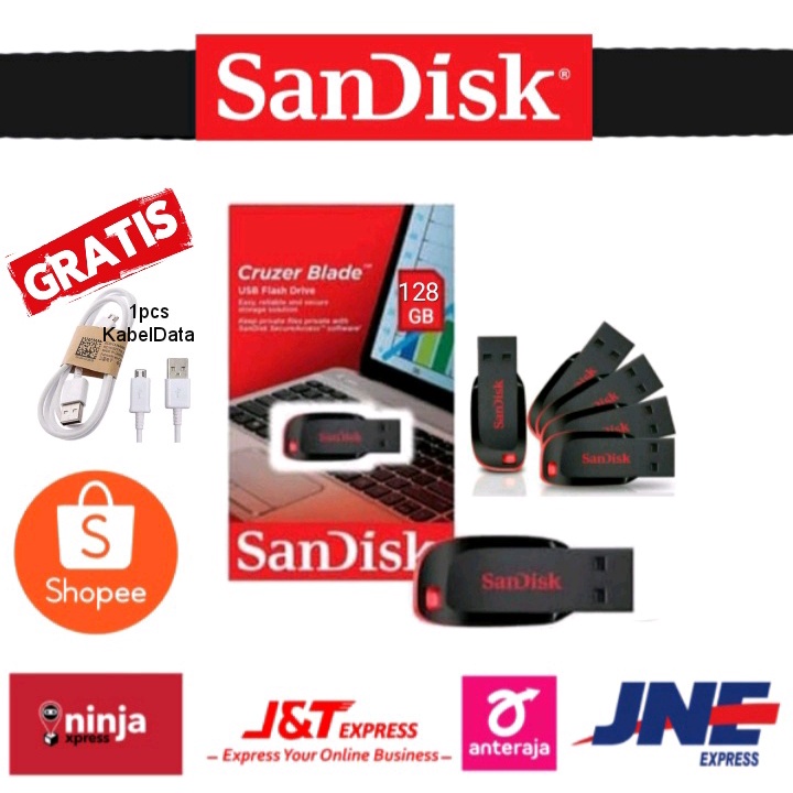 Flashdisk cruzer blade 8gb flashdisk bagus harga grosir 16GB / 32GB / 64GB / 128 GB BONUS KABELDATA 1PCS