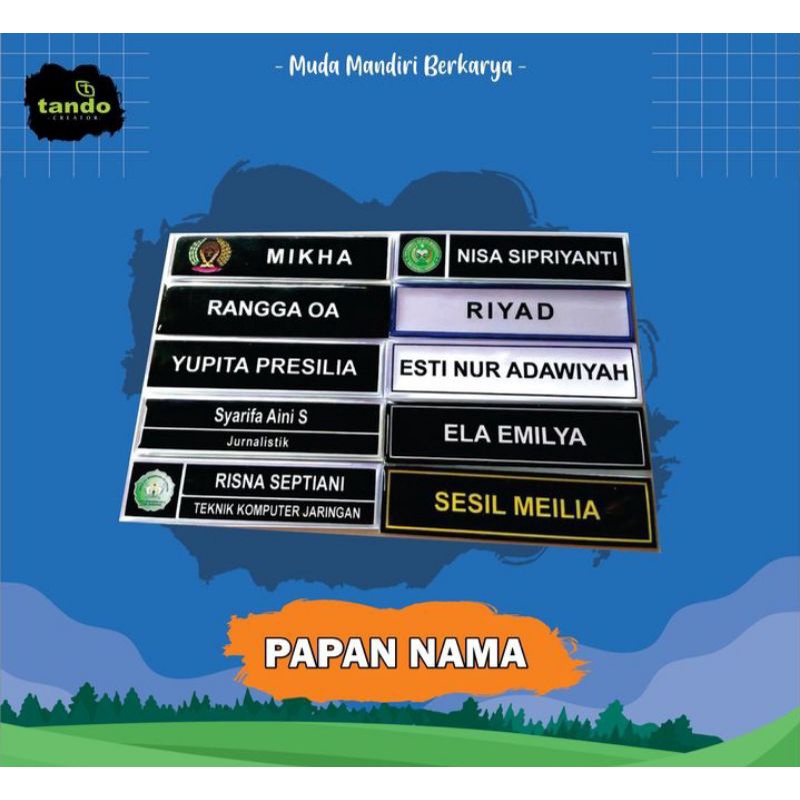 

PAPAN NAMA DADA / NAME TAG AKRILIK RESIN