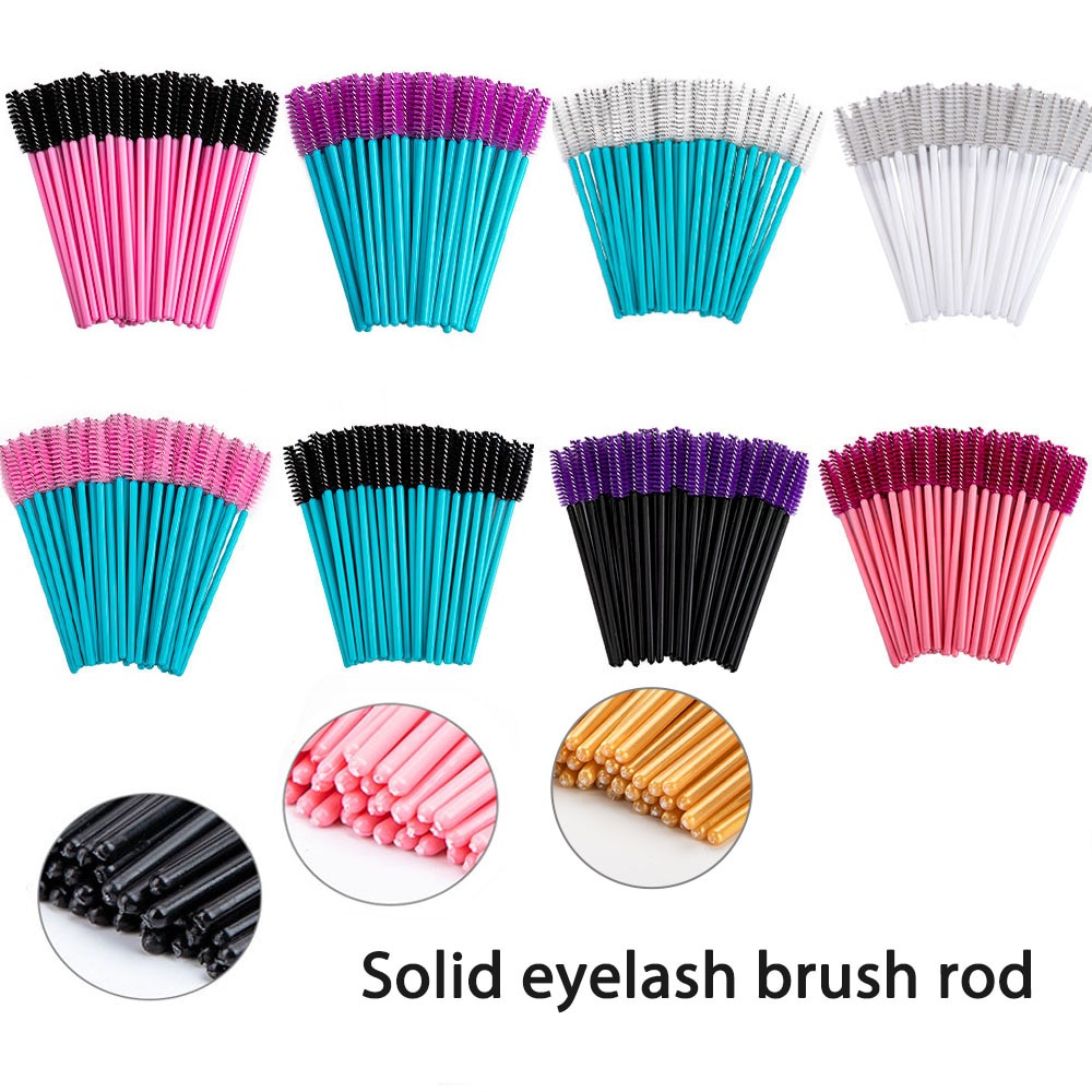 50 pcs Disposable Eyelash Brushes Mascara Wand Applicator Brush Sisir Bulu Mata False Eyelash Brushes