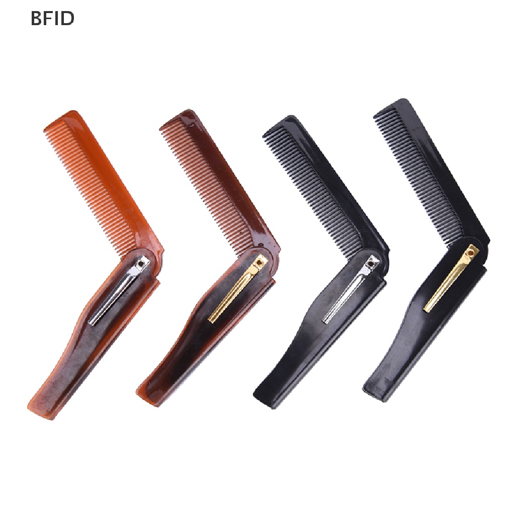 [BFID] 1pc Sisir Rambut Lipat Pocket Clip Hair Moustache Beard Comb Alat Styling Rambut [ID]