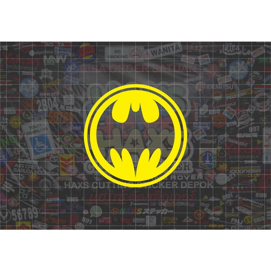 Cutting Sticker Logo Batman Classic 8 Cm Untuk Motor Mobil