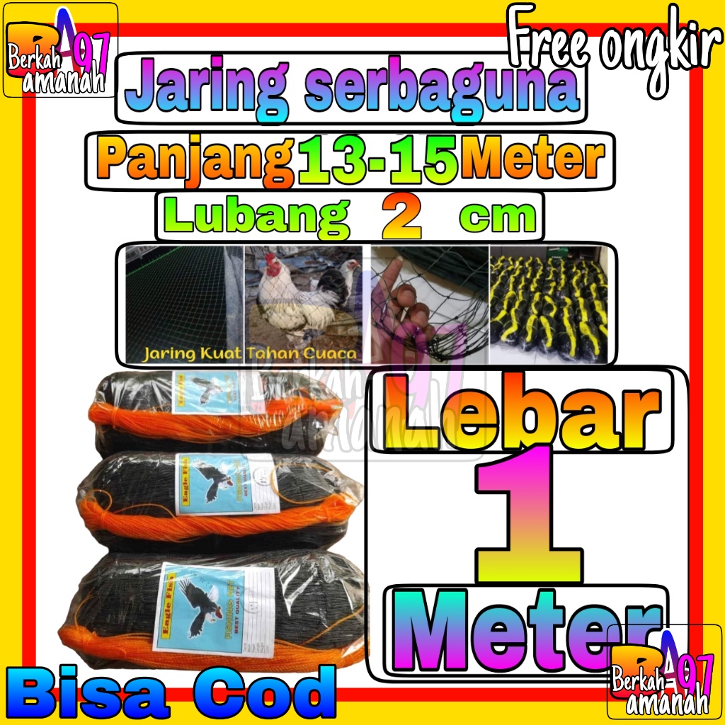 Jaring Ayam Lubang 2 cm Lebar 1 Meter / Jaring Pagar Ayam / Jaring Kandang Ayam / Jaring Pagar Kebun