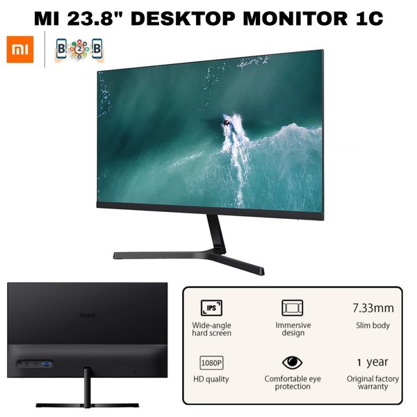 Mi Dekstop Monitor 1C 23,8&quot; 60Hz 6ms Xiaomi Monitor 24 Inch