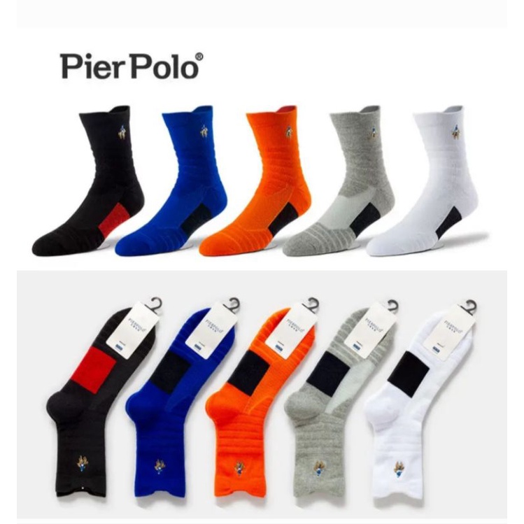 Pierpolo Kaus Kaki Pier Polo Socks Original Premium Kaos Kaki Olahraga Basketball Panjang Tebal M2171