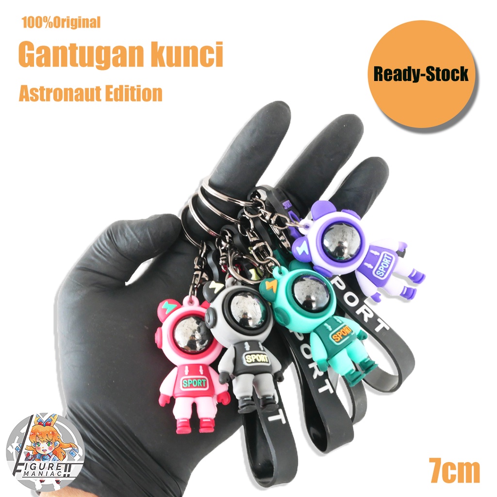 Gantungan Kunci - Astronout 3D Edition 7 cm Premium Import Astronot lucu Gantungan Kunci Lucu Gantungan Kunci Cute