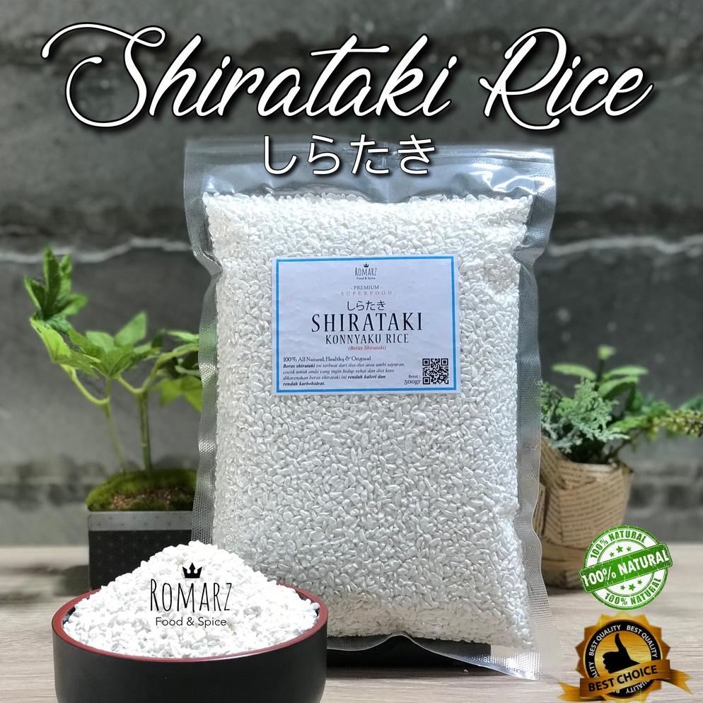 

BERAS SHIRATAKI | SHIRATAKI RICE 500gr BERAS KONNYAKU RICE 500gr 89khe