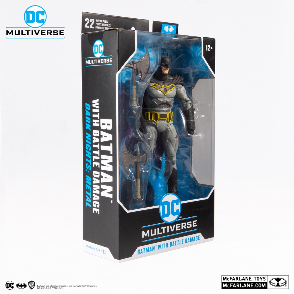 Mcfarlane BATMAN WITH BATTLE DAMAGE DARK KNIGHTS - METAL