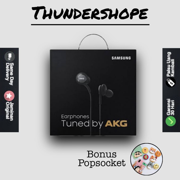 HEADSET SAMSUNG GALAXY AKG S8 S10 HANDSFREE EARPHONE ORIGINAL HS27