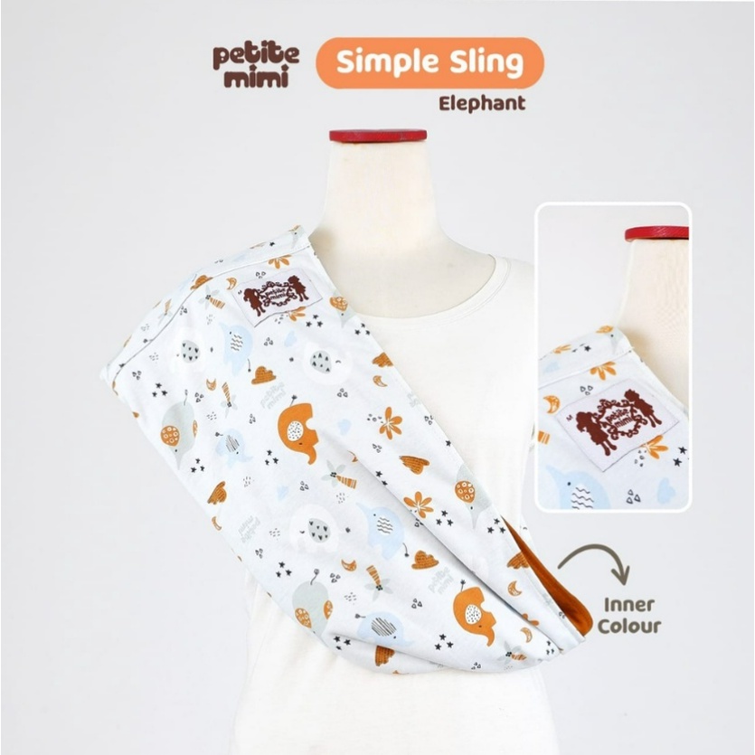 Geos Petite Mimi L-XL Motif Dino Rider / Elephant Gendongan Kaos (Geos) Simple Sling Petite Mimi