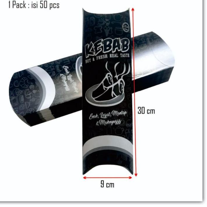 

COD | HJ6 | Box kebab Kemasan kebab Bungkus kebab Dus kebab Packing kebab Jumbo 50 pcs.