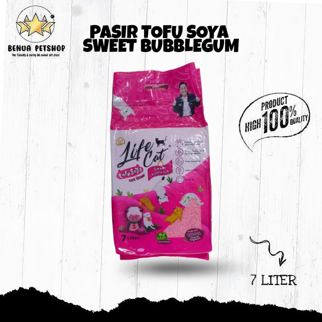 PASIR KUCING TOFU SOYA CAT LITTER - LIFE CAT TOFU 7 LITER (EKSPEDISI)