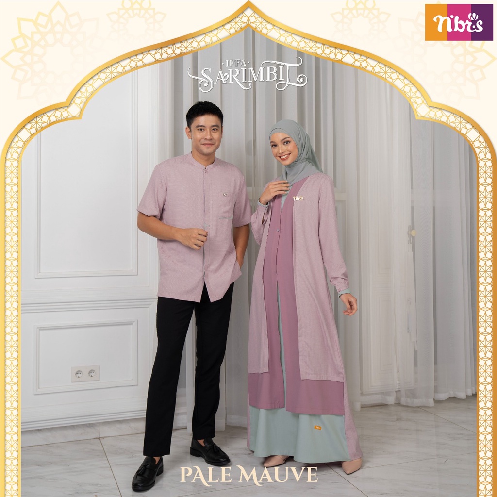 Nibras Sarimbit Keluarga 2023 IFFA PALE MAUVE Bahan Chasiva Rayon Mix Royal Toyobo Nyaman Dipakai Dan Elegant