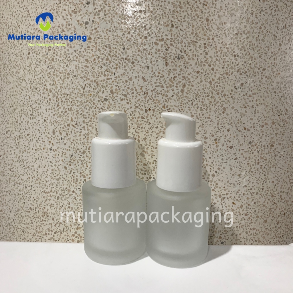 Botol Pump Kaca 20ml Frosted Twistlock - Botol Pump Kaca 20ml