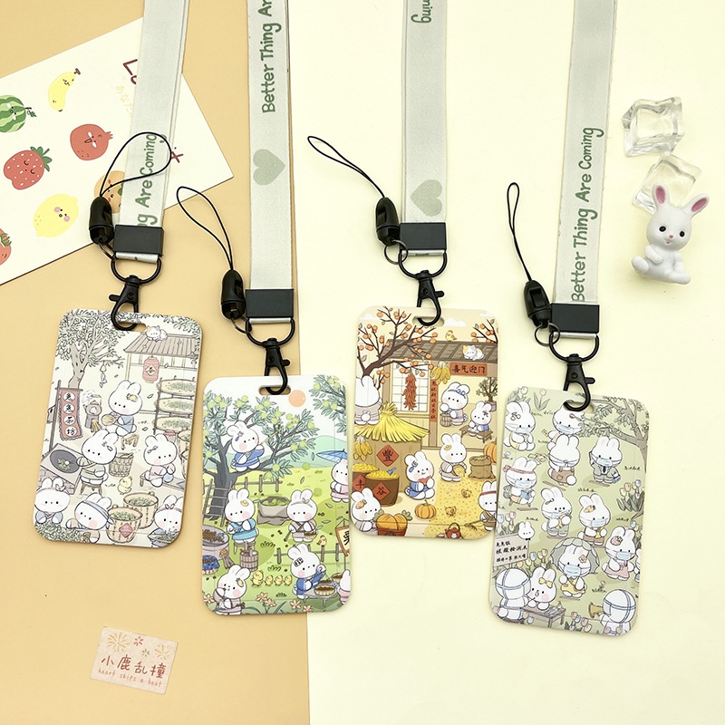 ID CARD HOLDER BUNNY / TALI GANTUNGAN ID CARD IMPORT DENGAN MOTIF LUCU / ID CARD HOLDER