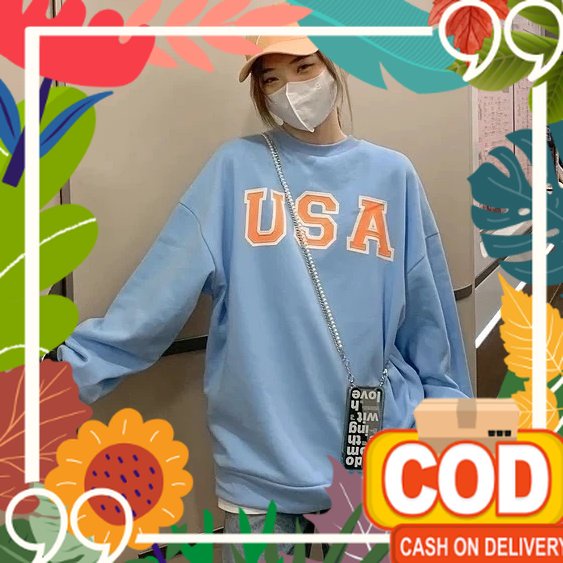 blacksweet terkini / COD - USA SWEATER BASIC CREWNECK FLEECE TEBAL PREMIUM OUTERWEAR SWETER OVERSIZE