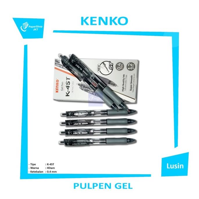 

HARGA DISKON Kenko Gelpen Retractable Pen Gel K-4 ST 0.4 mm Black - Lusin