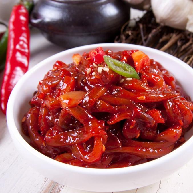 OJINGEO JEOTGAL CUMI ASIN PEDAS FERMENTASI KOREA FROZEN MAKANAN KOREA