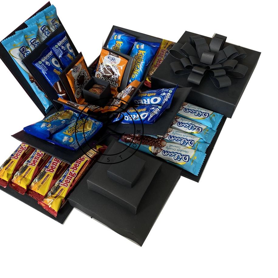 

RVN262 Explosion Box Snack Box Kado Unik Hampers Box Snack Box 3 Layer 1 kotak kecil 17x17cm |