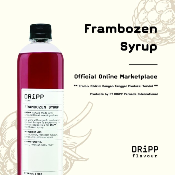 

DRIPP FRAMBOZEN SYRUP ( SIRUP FRAMBOZEN )