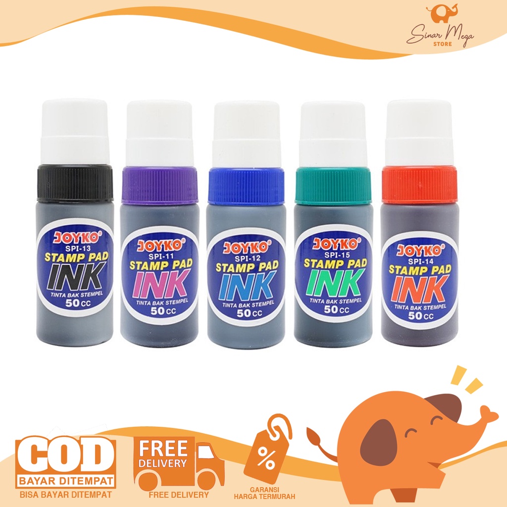 

Joyko Refill Tinta Stamp Pad Ink SPI-11/12/13/14 / Cap Stamp Stempel Warna Murah