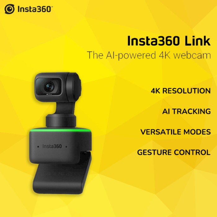 Webcam Insta360 Link Uhd 4K Ai Webcam