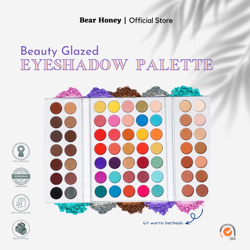 Beauty Glazed Eyeshadow Palette Murah Beauty Glazed Lengkap 63 Warna Daily Makeup Pigmented Murah Terlaris