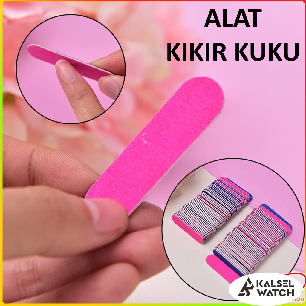 Alat Kikir Kuku Untuk Manicure Pedicure Amplas Kuku Dua Sisi Pengkilat Pembersih Perapi Kuku Wanita Pria Nail Art Buffer Portable ACK28