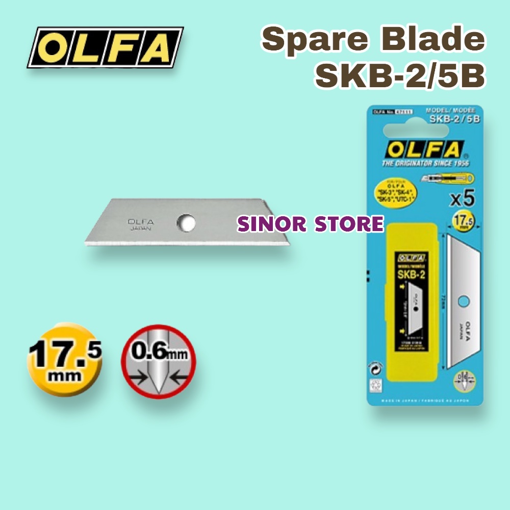 

REFILL Olfa Cutter SKB-2/5B Spare Blade 5 pcs Per Pack
