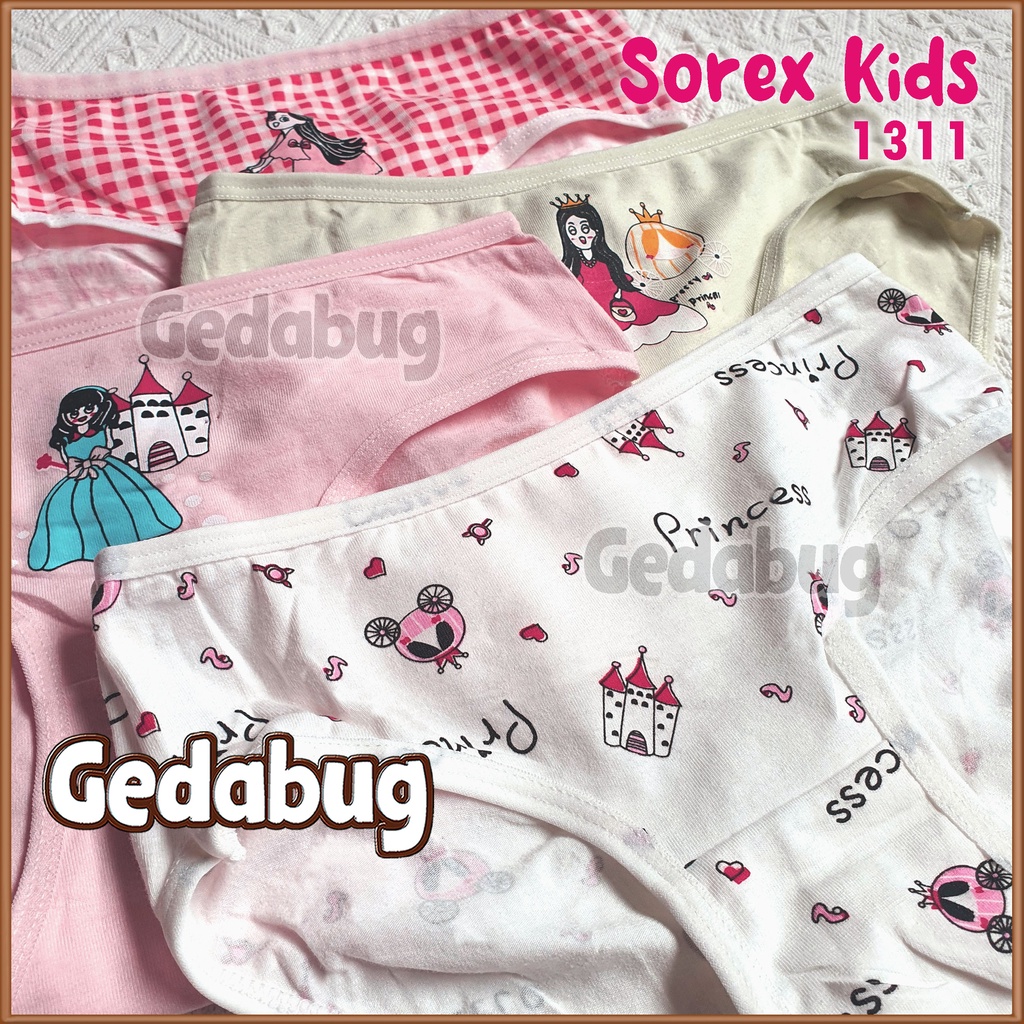 2 Pcs - CD Anak Sorex 1311 Little Princes | Celana dalam anak motif Girl random | Gedabug